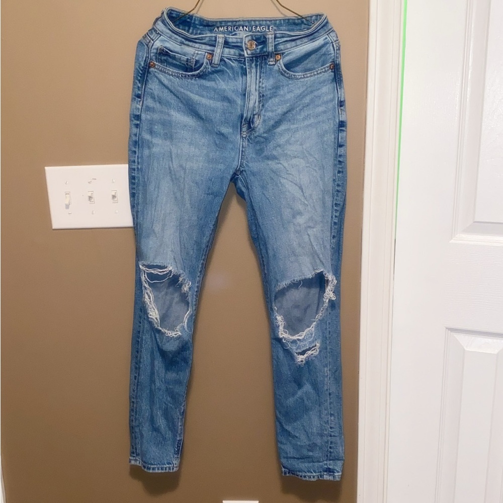 American Eagle Outfitters Ripped Light Blue Jeans